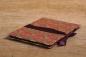 Preview: Leporello with red Florentine paper and golden maple leaf, red ribbon